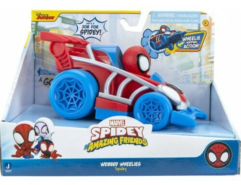 Jazwares Spidey Vehicle Pull back όχημα 15cm με φιγούρα W1 (JWS00014-A ) SNF0015
