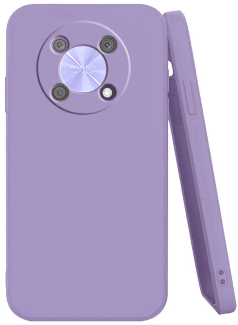 Huawei nova Y90 6.7 inch - Rubber Soft Touch Silicone Cover with Microfiber Interior Camera Protection Purple (oem)