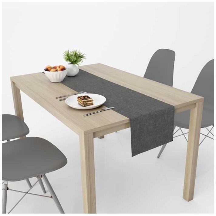 RUNNER 040x180 (PANAMA DARK GREY) - DIMCOL PANAMA DARK GREY / 70% ΒΑΜΒΑΚΙ-30% ΠΟΛΥΕΣΤΕΡ