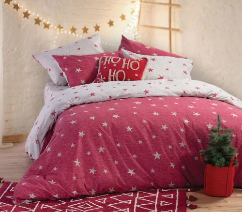 ΧΡΙΣΤΟΥΓΕΝΝΙΑΤΙΚΑ ΣΕΝΤΟΝΙΑ ΥΠΕΡΔΙΠΛΑ ΣΕΤ 4ΤΕΜ (ASTRIA RED) - NEF NEF ASTRIA RED / 100% ΒΑΜΒΑΚΙ (ΦΑΝΕΛΑ)