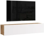 Έπιπλο τηλεόρασης επιτοίχιο Serit pakoworld λευκό-sonoma 140x31.6x29.6εκ