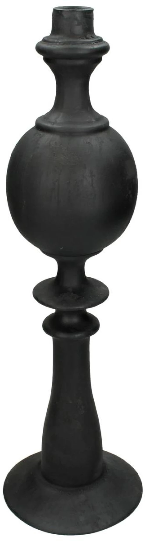 Κηροπήγιο Μαύρο Polyresin 13x13x44cm