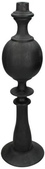 Κηροπήγιο Μαύρο Polyresin 13x13x44cm