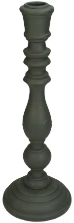 Κηροπήγιο Γκρι Polyresin 10x10x28cm