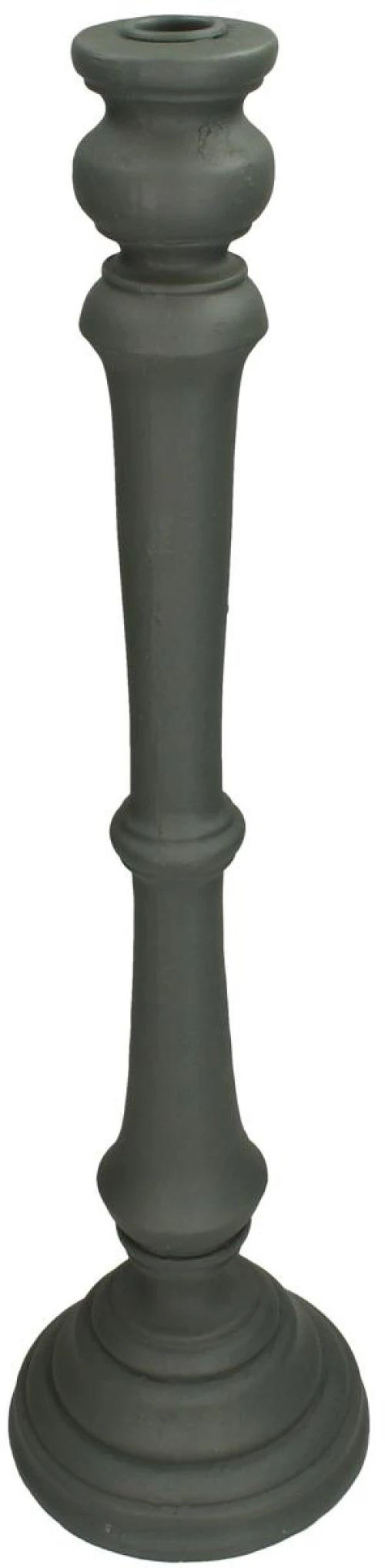 Κηροπήγιο Γκρι Polyresin 15x15x55cm