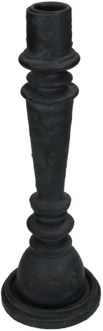 Κηροπήγιο Μαύρο Polyresin 8.5x8.5x25cm