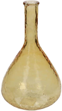 Βάζο Ώχρα Ανακυκλωμένο Γυαλί 15.2x15.2x25.4cm