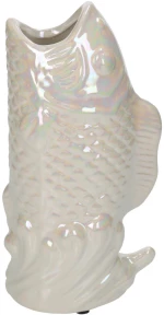 Βάζο Ψάρι Ιβουάρ Κεραμικό 11.5x7x21.5cm