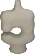 Βάζο Ακανόνιστο Ιβουάρ Polyresin 19x8.8x29.5cm