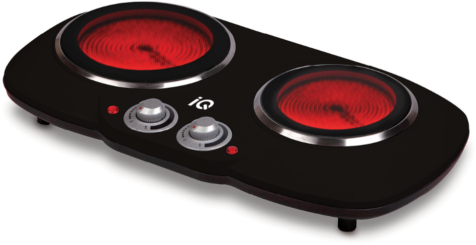 ΚΕΡΑΜΙΚΗ ΕΣΤΙΑ ΔΙΠΛΗ KC-1243 BLACK