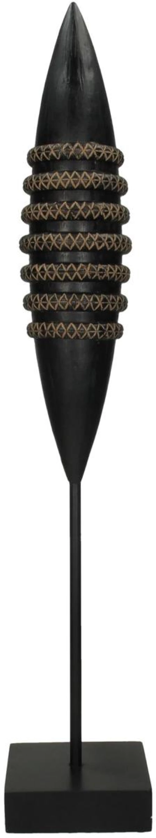 Διακοσμητικό Tribal Μαύρο Polyresin 10x10x55cm