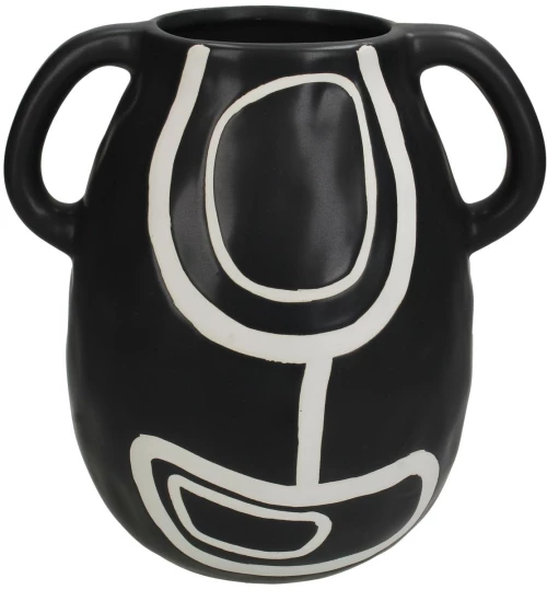 Βάζο Μαύρο Δολομίτης 19.3x15.3x19.5cm