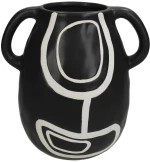 Βάζο Μαύρο Δολομίτης 19.3x15.3x19.5cm