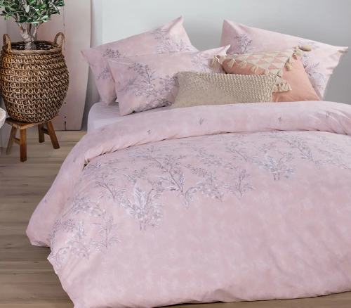 NEF-NEF ΣΕΝΤΟΝΙ ΒΑΜΒ. SALVIA-22 ΣΕΤ ΔΙΠΛΟ 2X(200Χ270)-2Χ(52Χ72) PINK 100% ΒΑΜΒΑΚΙ