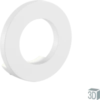Απλίκα Ø16,6 εκ. 7watt  led 3000K 595lm Ανθυγρή IP54  Επίτοιχη  Λευκό Αλουμίνιο Viokef Santorini Round 4158400