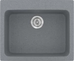 Νεροχύτης Κουζίνας Συνθετικός Metallic Silver 60*50 εκ. Ένθετος Eρμάριο 60 εκ. Sanitec Harmony 331