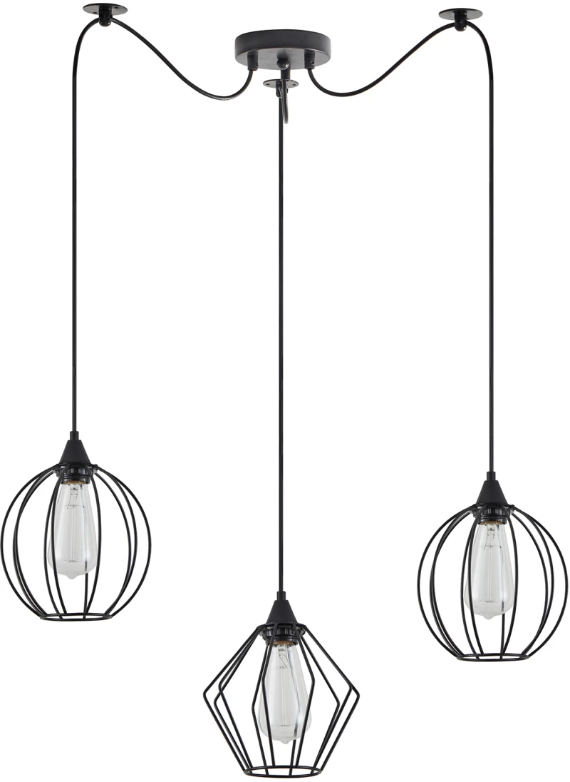 SE21-BL-B10-BL3-GR12 ADEPT FLEX Black Metal Grid Pendant+ HOMELIGHTING 77-8954
