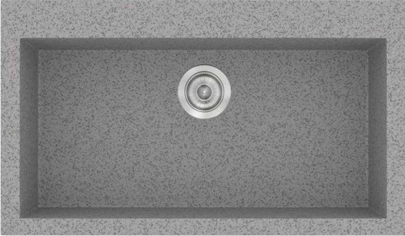 Νεροχύτης Κουζίνας Συνθετικός Granite Grey 79x50 εκ. Ένθετος Eρμάριο 80 εκ.Sanitec Classic 333-04