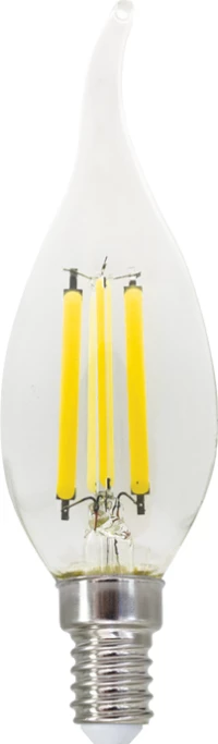 LED FILAMENT E14 C35 WITH TIP 6W 2700K 230V AC 760LM RA80 ACA FLAM6WWTIP