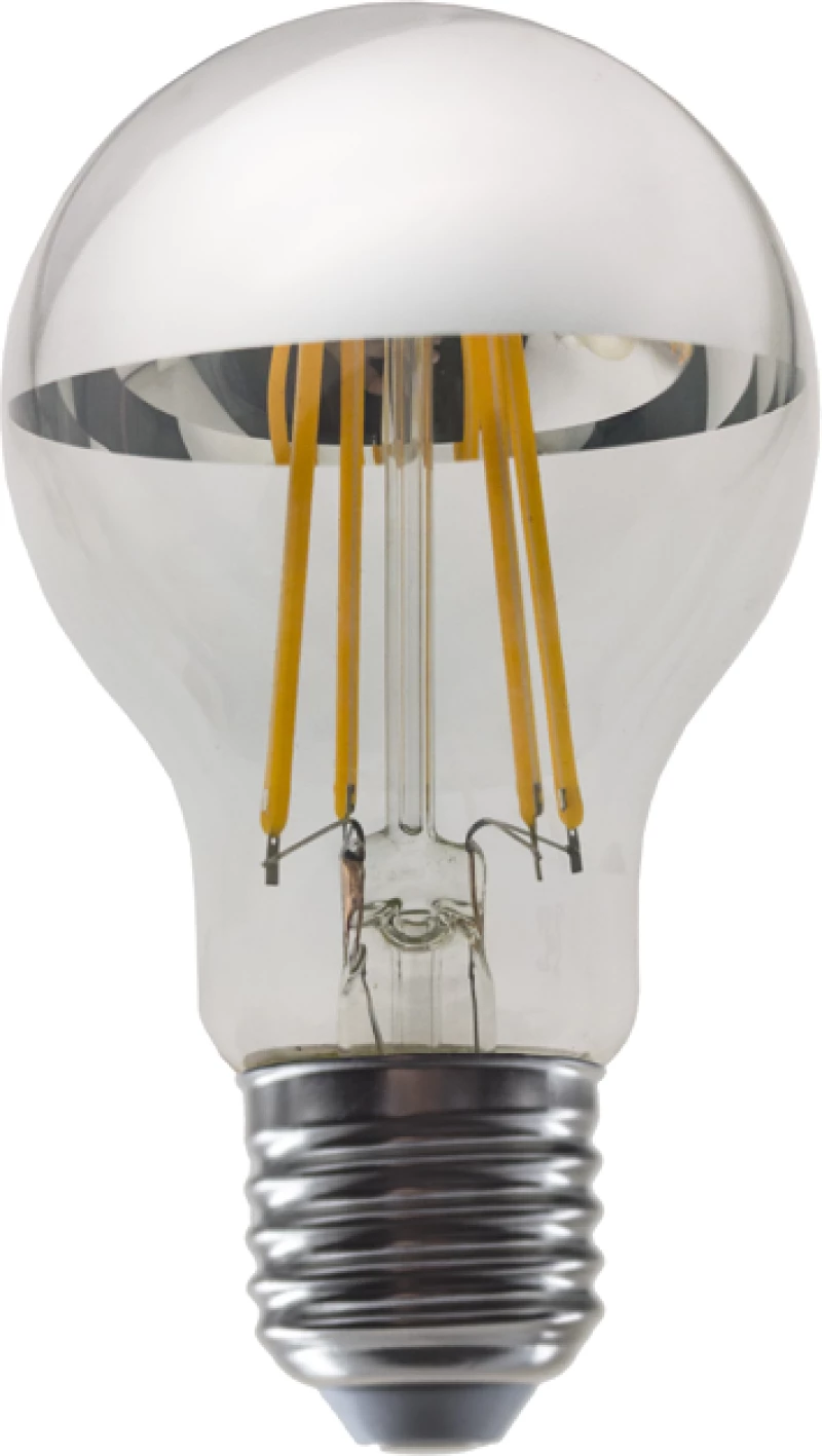 LED FILAMENT E27 DIM A60 SILVER 8W 2700K 230V AC 900LM RA80 ACA ELIOR8WWDIMS