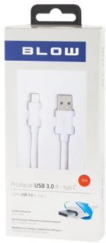 BLOW Καλώδιο USB 3.0 A - Type C 1m Λευκό DM-66-122