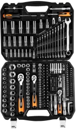 NEO TOOLS Σετ καστάνια με καρυδάκια και κλειδιά 1/2", 3/8" & 1/4" 219 τεμ. 08-671