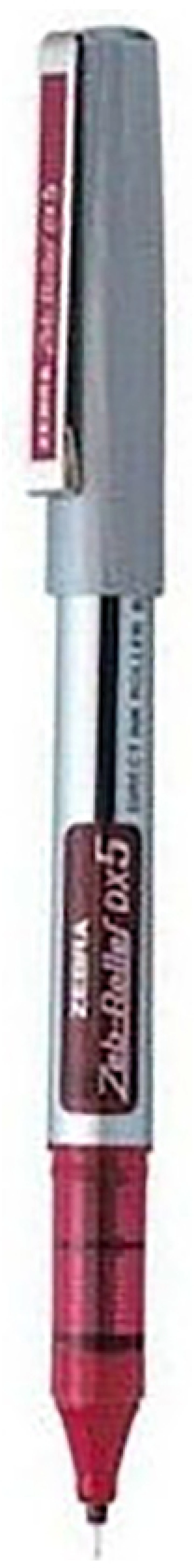 Zebra DX5 Zebroller SILVER RollerPen 0,5mm Red (ZB-16073Z) (ZEBZB-16073Z)