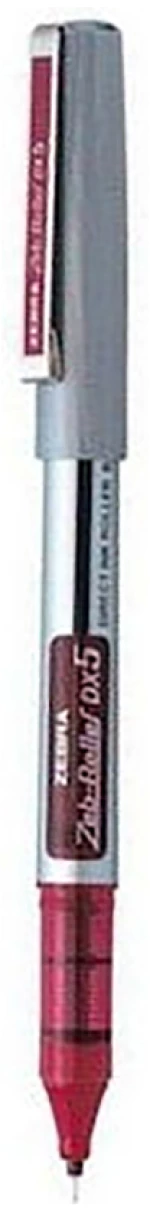 Zebra DX5 Zebroller SILVER RollerPen 0,5mm Red (ZB-16073Z) (ZEBZB-16073Z)