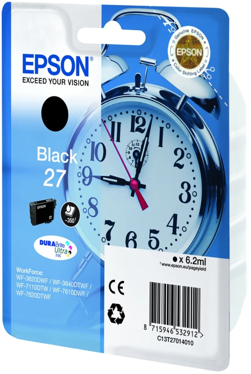 Epson Μελάνι Inkjet Series 27 Black (C13T27014012) (EPST270140)