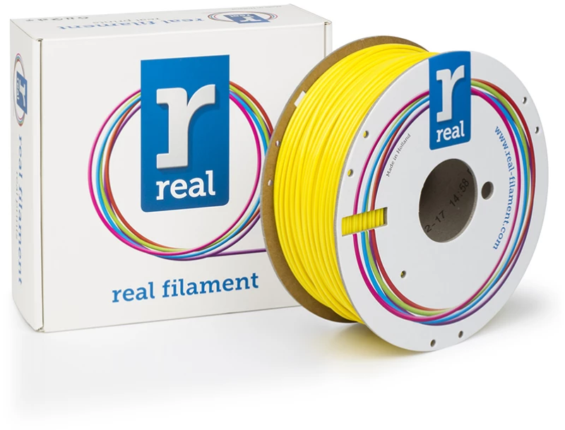 REAL PLA 3D Printer Filament - Yellow - spool of 1Kg - 2.85mm (REFPLAYELLOW1000MM3)