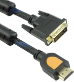 Καλώδιο DeTech HDMI σε DVI, 10m, Φερριτή, HQ, Μαύρο - 18192
