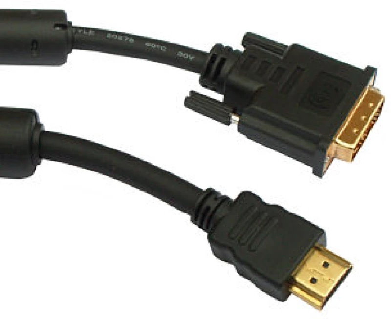 Καλώδιο DeTech HDMI σε DVI, 10m, Φερριτή, HQ, Μαύρο - 18192