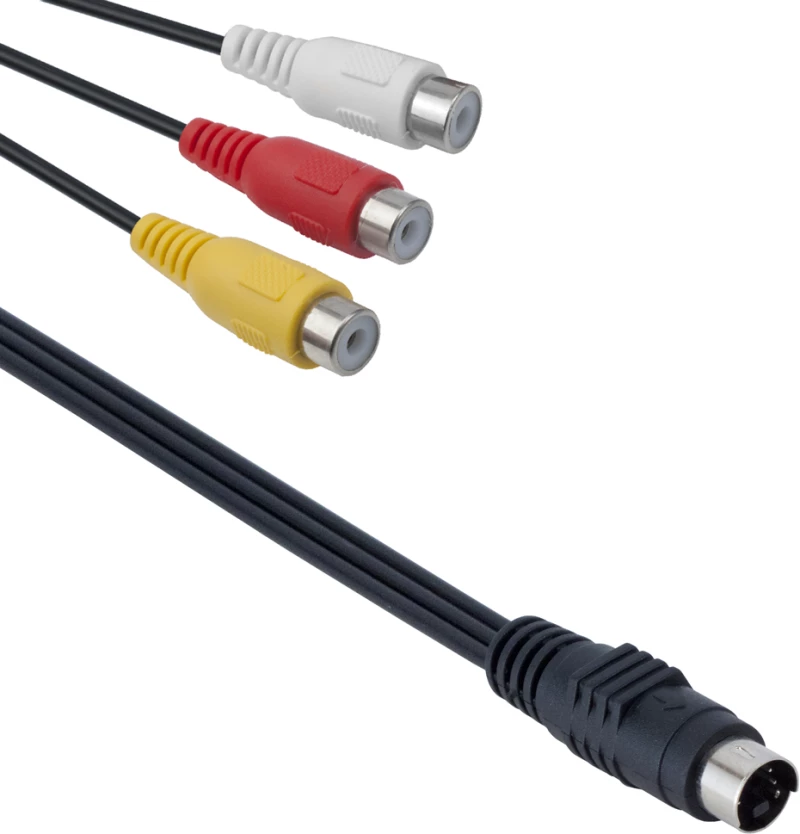 Καλώδιο S-Video 7-Pin σε 3xRCA F, DeTech - 18249