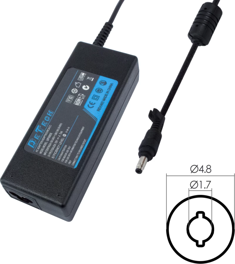DeTech Τροφοδοτικό Ρεύματος για HP 90W 18.5V/4.9A 4.8*1.7 - 297
