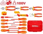 TOTAL ΚΑΣΕΤΙΝΑ ΕΡΓΑΛΕΙΩΝ ΧΕΙΡΟΣ 1000V VDE 16ΤΕΜ (THKITH1601)