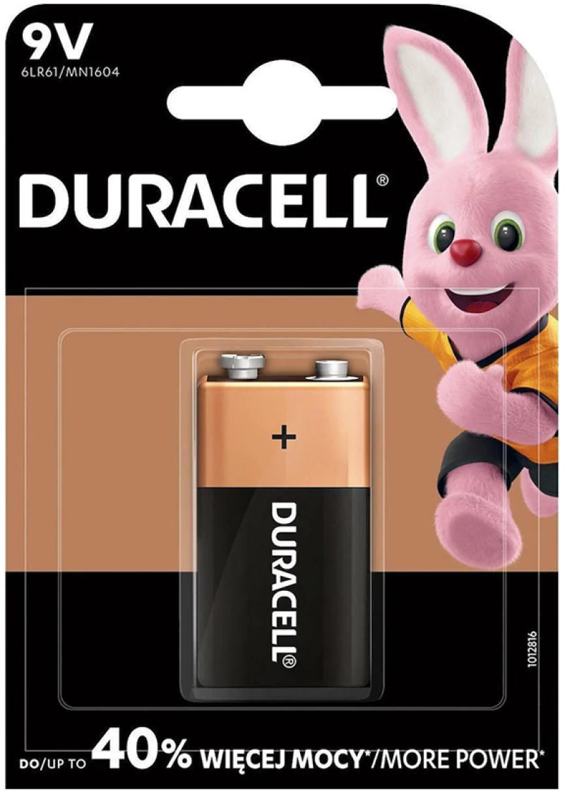 Duracell Plus Αλκαλική Μπαταρία 9V 1τμχ (40% More Power) (D6LR61)(DURD6LR61)