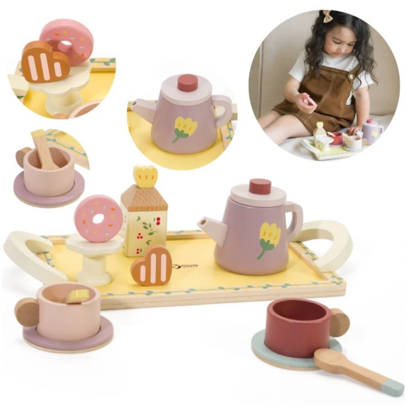 Classic World Wooden Tea and Dessert Set (50577) (CWO50577)