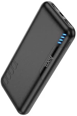 Hoco Baterie Externa 10000mAh, 2x USB, Micro-USB, tip C, LED - Hoco Easylink (J82) - Black 6931474750259