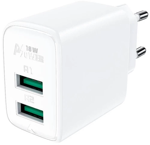 Acefast Wall Charger Acefast A33, 2x USB, 18W, QC3.0 (white) 039309