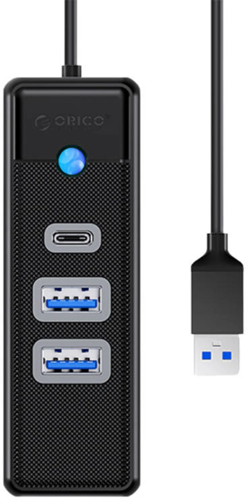 Orico Orico Hub Adapter USB to 2x USB 3.0 + USB-C, 5 Gbps, 0.15m (Black) 038026