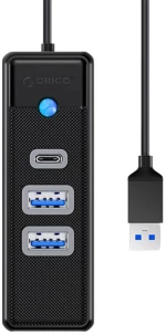 Orico Orico Hub Adapter USB to 2x USB 3.0 + USB-C, 5 Gbps, 0.15m (Black) 038026