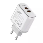 LDNIO MFi wall charger LDNIO A2528M, 2xUSB-C, USB-C to Lightning 35W 040088