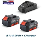 Bormann pro Bbp9108 Μπαταριες σετ 2 χ 4.0ah Bbp2004+φορτιστης Bbp2001 053149