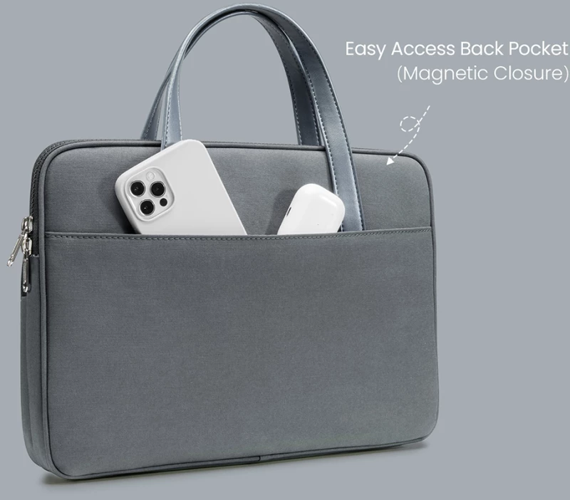 Tomtoc Tomtoc - Laptop Handbag (A11D3G1) - with 4 Compartment and Corner Armor, 14″ - Gray 6971937063977