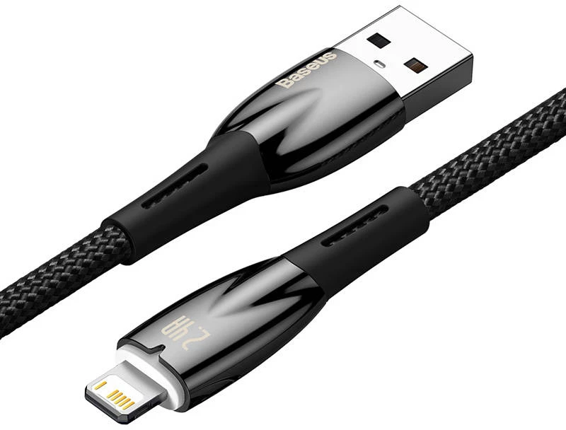 Baseus USB cable for Lightning Baseus Glimmer Series, 2.4A, 1m (Black) 039855