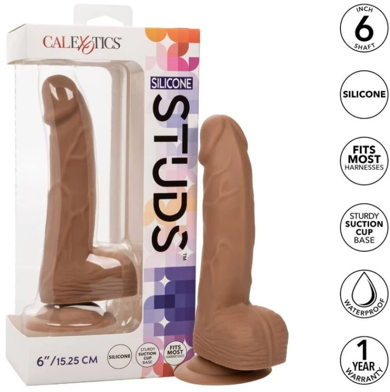 CALIFORNIA EXOTICS SILICONE STUDS 15,24 CM BROWN