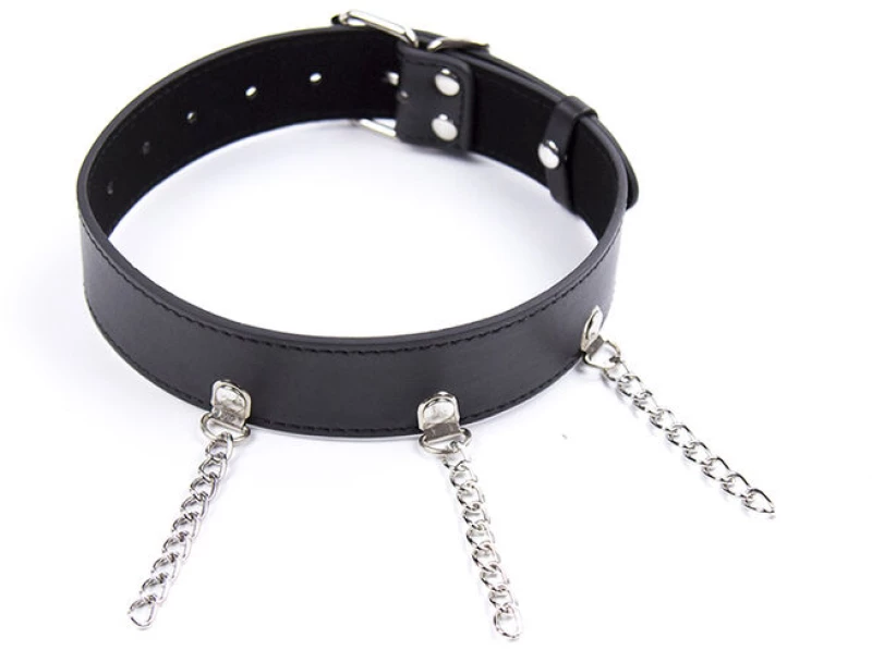 OHMAMA FETISH COLLAR WITH RINGS