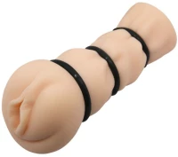 CRAZY BULL - MASTURBATING SLEEVE WITH RINGS - VAGINA