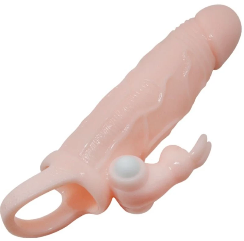 BRAVE MAN PENIS COVER WITH RABBIT AND DOUBLE ENGINE FLESH 16.5 CM