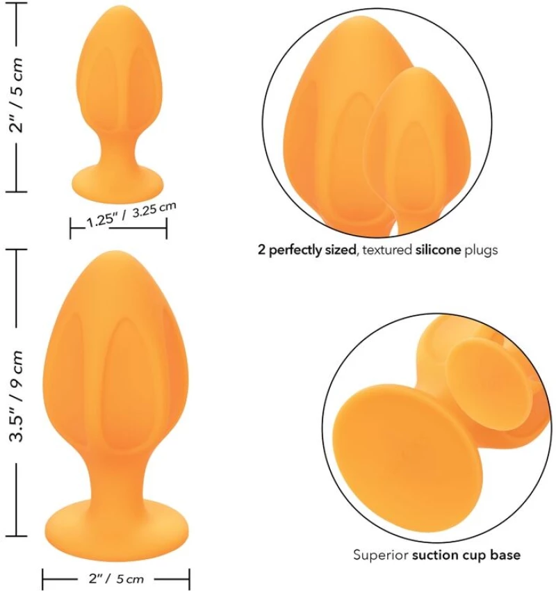CALEX CHEEKY BUTTPLUG - ORANGE